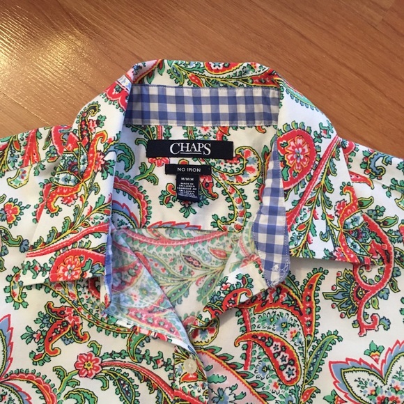 Chaps Patterned Button Down - Picture 4 of 11